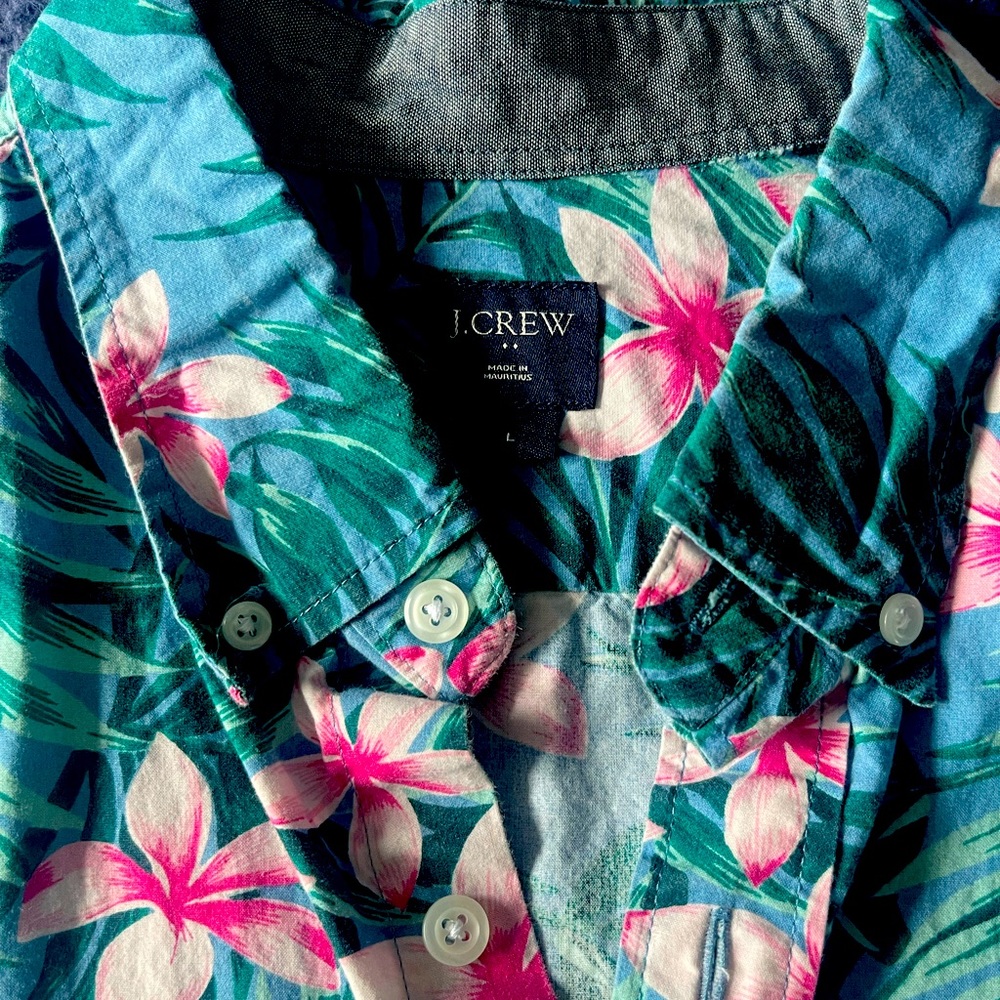 J. Crew summer floral short sleeve shirt